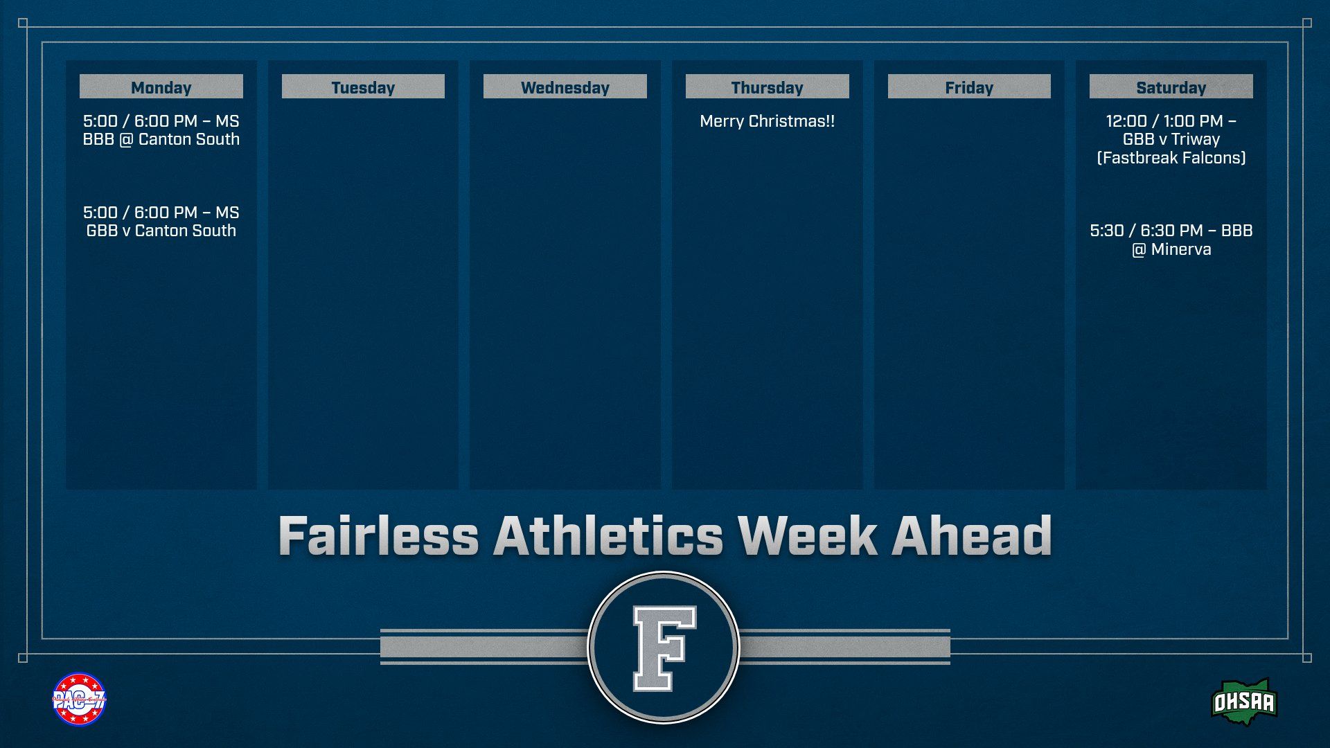 Multi Format Week Ahead Landscape 12